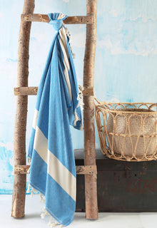 Copy of 100% Cotton Peshtemal ( Turkish Towel) 39"x78" Blue